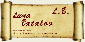 Luna Batalov vizit kartica